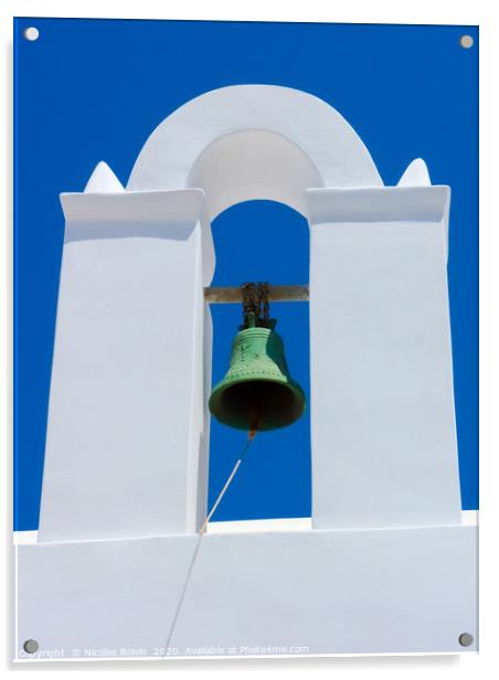 Chora the Capital of Amorgos Island Acrylic by Nicolas Boivin