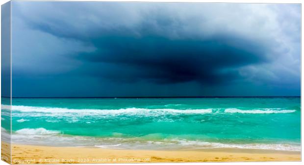 Storm on the caribbean sea Canvas Print by Nicolas Boivin