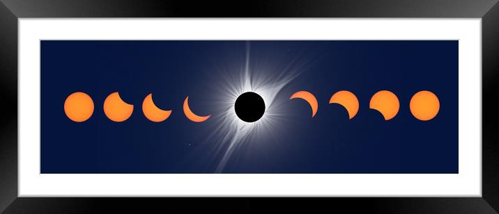 North American Total Solar Eclipse 2017. Multiple  Framed Mounted Print by Pere Sanz