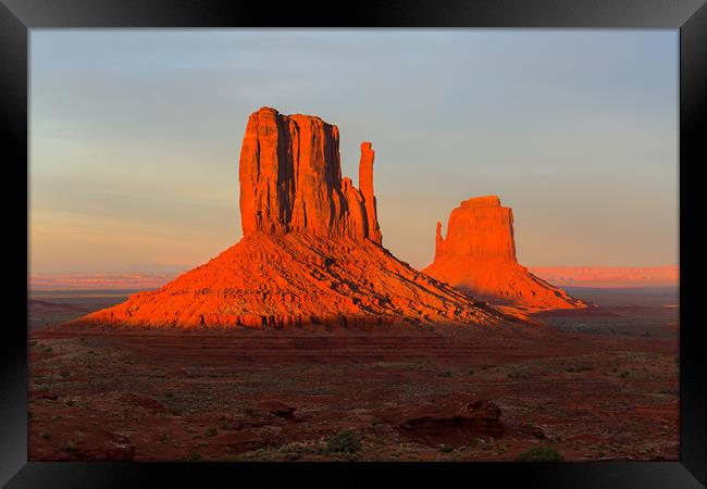 Sunset view at Monument Valley, Navajo Nation, USA Framed Print by Pere Sanz
