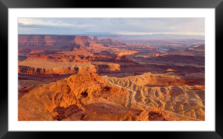 View from Deadhorse Point State Park in Utah at Su Framed Mounted Print by Pere Sanz