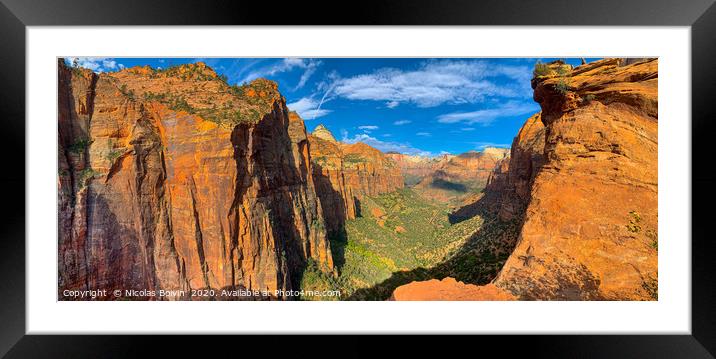Zion National Park Framed Mounted Print by Nicolas Boivin