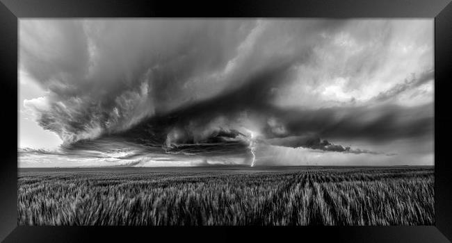 Colorado Supercell Storm, 2019. Framed Print by John Finney