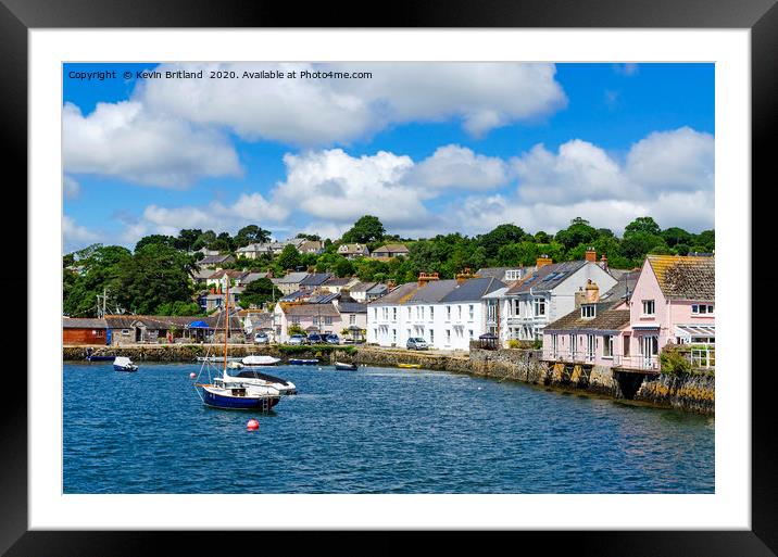 Flushing village Cornwall Framed Mounted Print by Kevin Britland