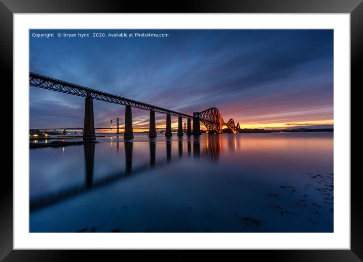 South Queensferry Sunset  Framed Mounted Print by bryan hynd