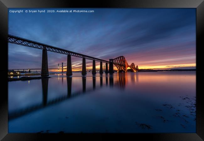 South Queensferry Sunset  Framed Print by bryan hynd