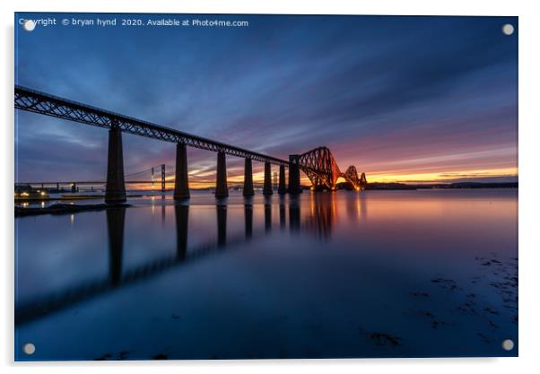 South Queensferry Sunset  Acrylic by bryan hynd