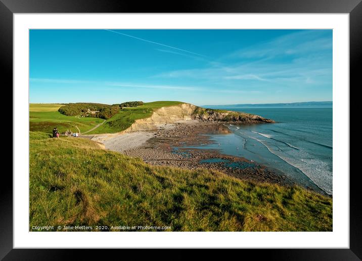 Southerndown in the Evening Framed Mounted Print by Jane Metters