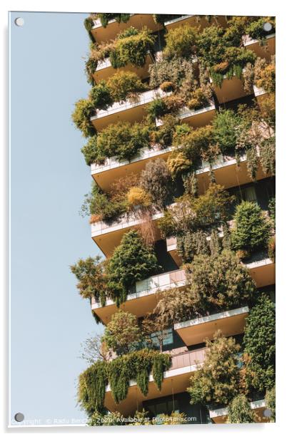 Modern Sustainable Architecture, Bosco Verticale Acrylic by Radu Bercan