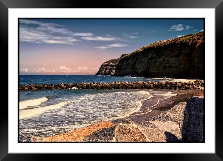 "Skinningrove golden hour" Framed Mounted Print by ROS RIDLEY