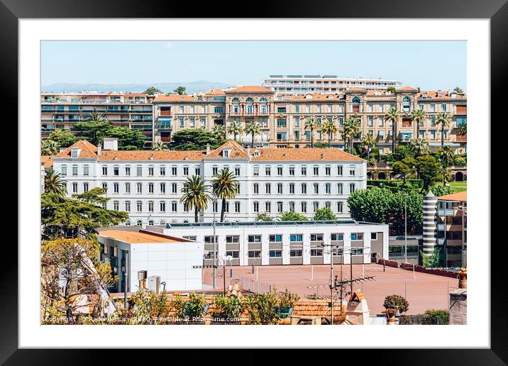 Aerial Cannes City, French Riviera, Cote D'Azur Framed Mounted Print by Radu Bercan