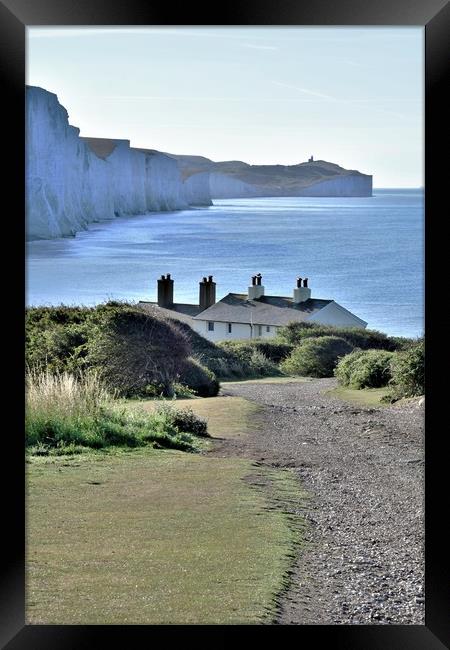 Towards Beachy Head Framed Print by Simon Hackett