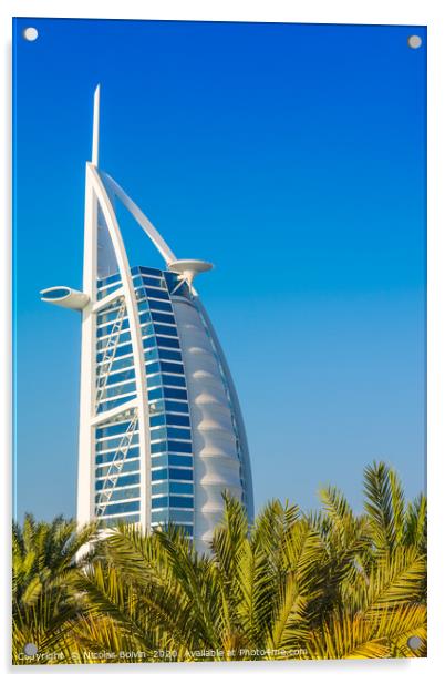 Burj Al Arab luxury hotel Acrylic by Nicolas Boivin
