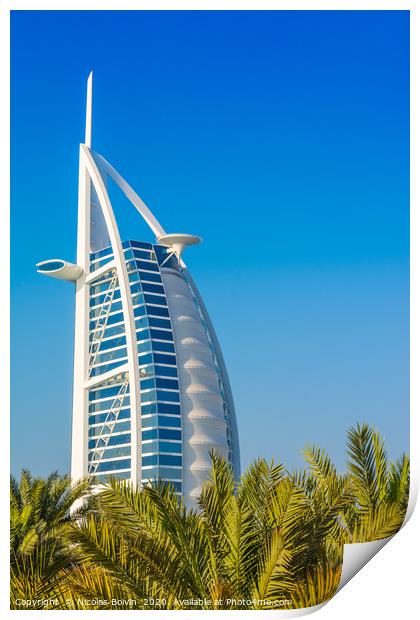 Burj Al Arab luxury hotel Print by Nicolas Boivin