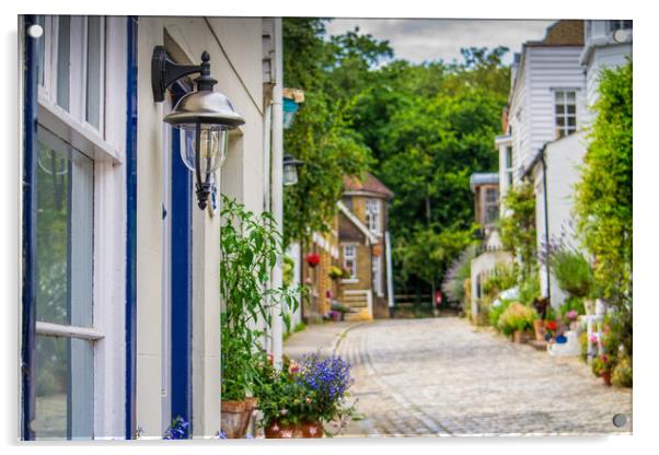 Quaint streets of Upnor Acrylic by Zita Stanko