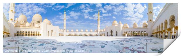 Sheikh Zayed grand mosque Print by Nicolas Boivin