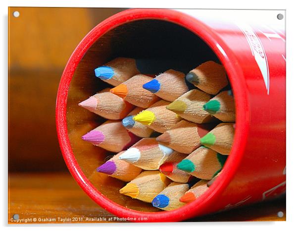 Crayons Acrylic by Graham Taylor