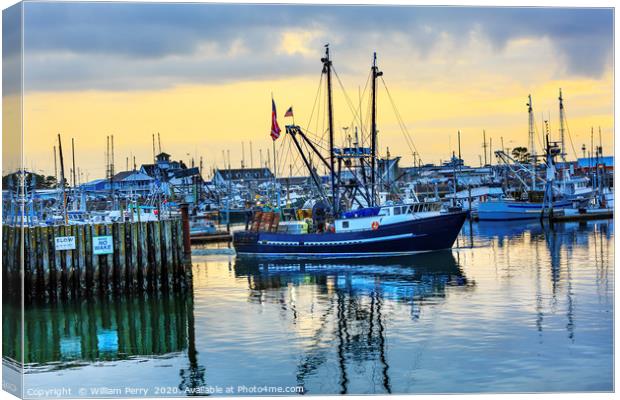 Large Fishing Boat Westport Grays Harbor Washingto Canvas Print by William Perry