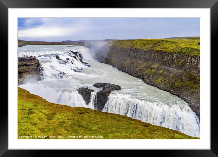 Gullfoss Waterfall Golden Circle Iceland Framed Mounted Print by William Perry