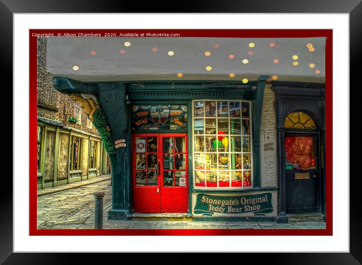 Ye Olde Toy Shoppe York Framed Mounted Print by Alison Chambers