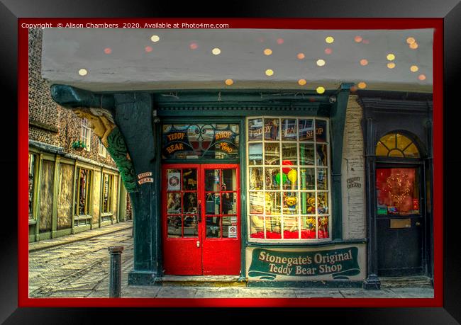 Ye Olde Toy Shoppe York Framed Print by Alison Chambers