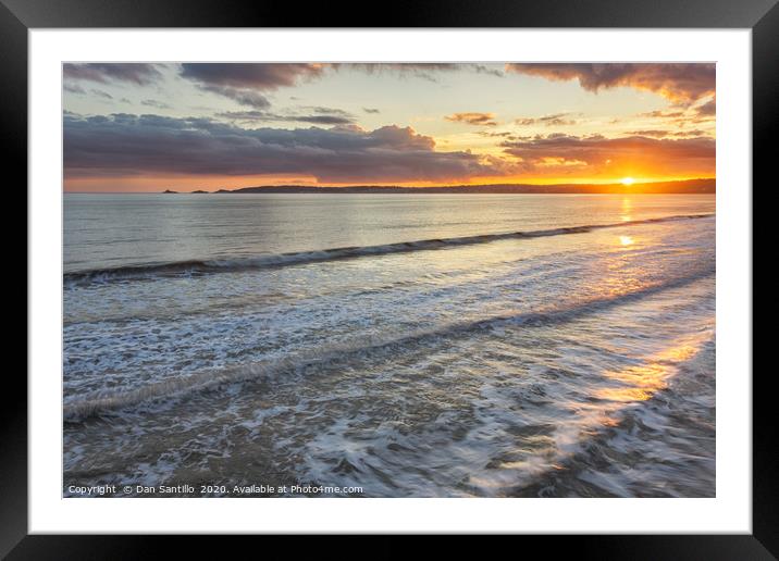 Mumbles across Swansea Bay Framed Mounted Print by Dan Santillo