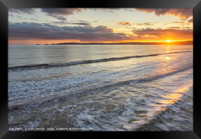 Mumbles across Swansea Bay Framed Print by Dan Santillo