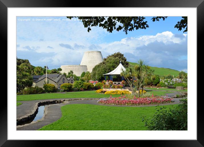 Ilfracombe Gardens and Bandstand Framed Mounted Print by Diana Mower