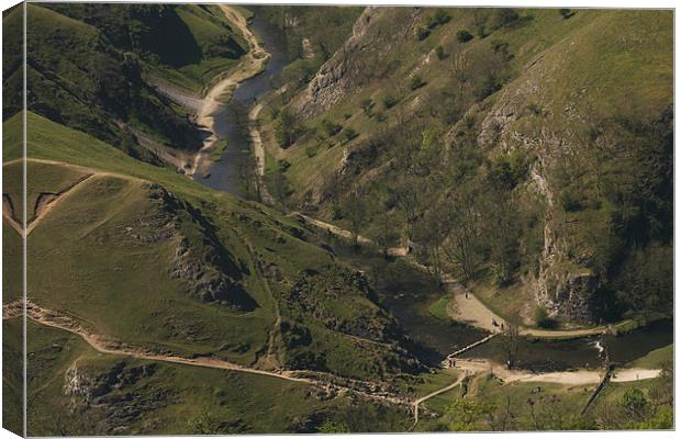 High Above The Dovedale Valley Canvas Print by Darren Burroughs