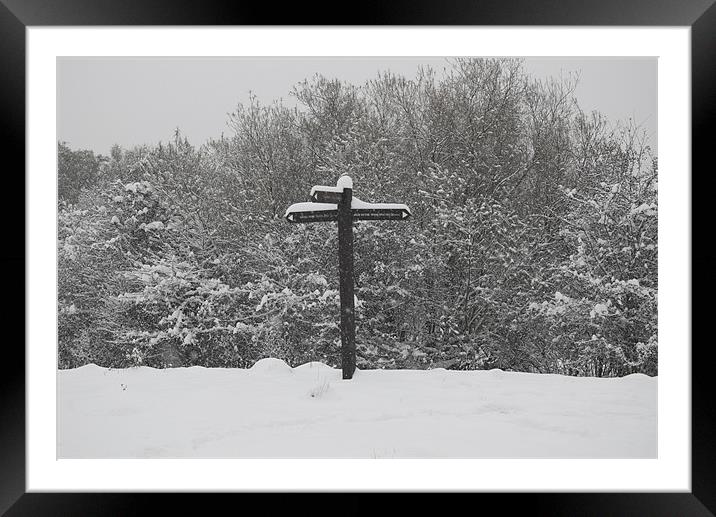 Winters Sign Framed Mounted Print by Tony Vann