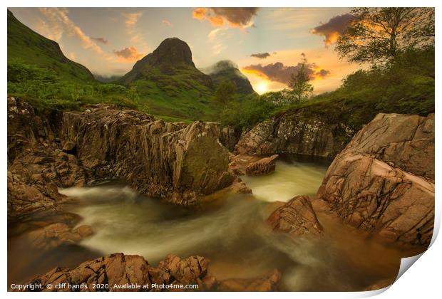 River Coe, Glencoe, Highlands, Scotland. Print by Scotland's Scenery