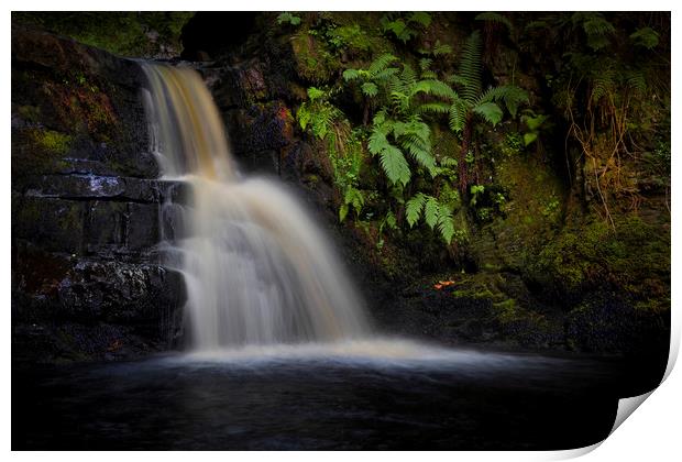 A Brecon Beacons waterfall Print by Leighton Collins