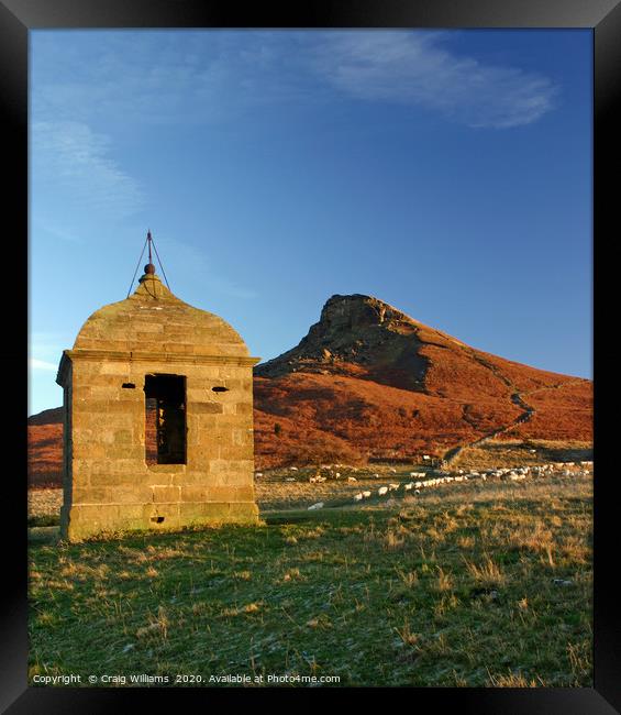 Roseberry Topping, North Yorkshire Moors Framed Print by Craig Williams