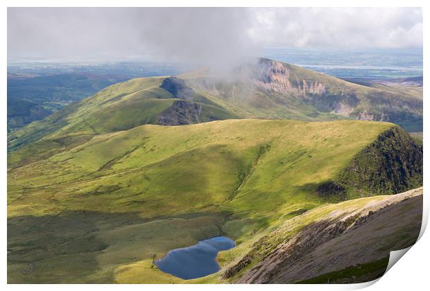 View from Snowdon Summit, Wales Print by Pere Sanz