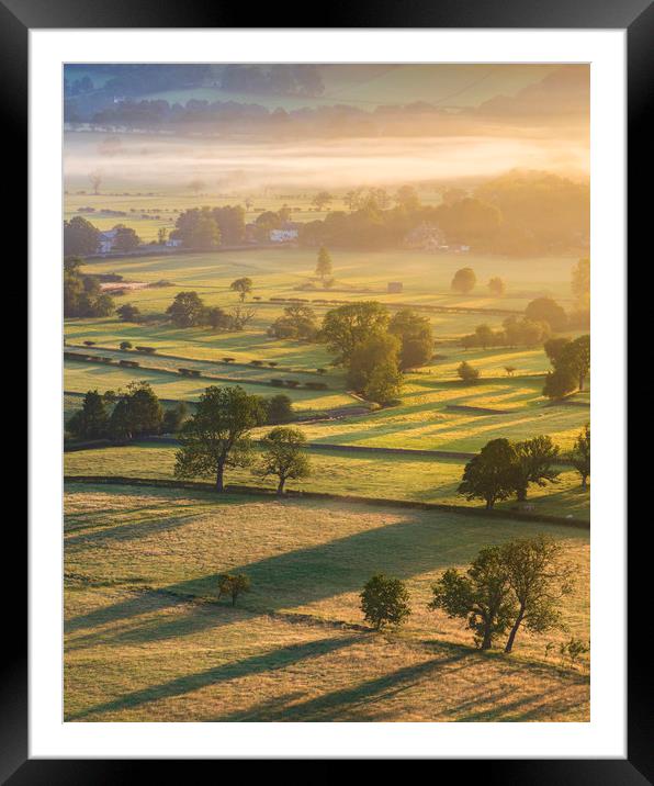 Hope Valley Summer Sunrise 2020. Peak District Framed Mounted Print by John Finney