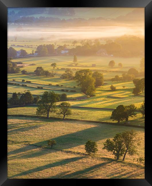 Hope Valley Summer Sunrise 2020. Peak District Framed Print by John Finney