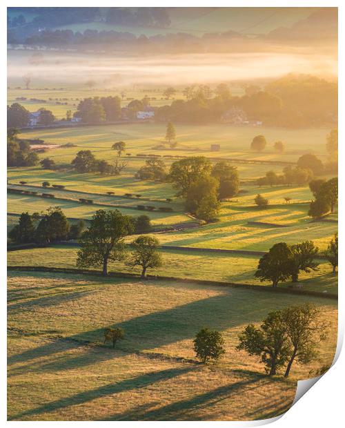 Hope Valley Summer Sunrise 2020. Peak District Print by John Finney