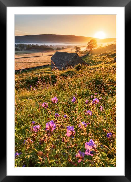 Hope Valley Summer Sunrise 2020. Peak District  Framed Mounted Print by John Finney