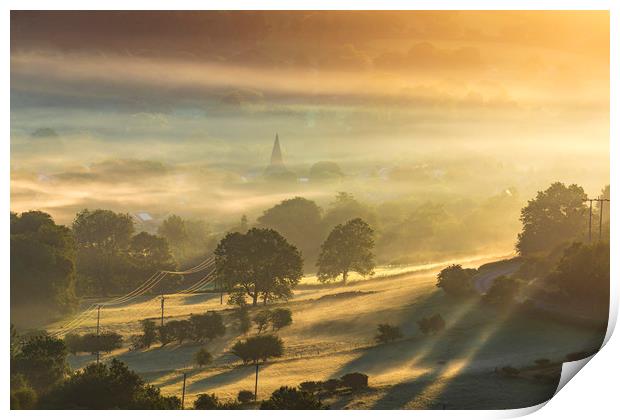 Hope Valley Summer Sunrise 2020. Peak District  Print by John Finney