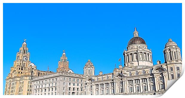 Top of the Three Graces Print by Jason Wells