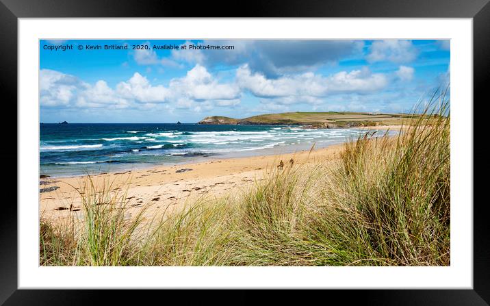 constantine bay cornwall Framed Mounted Print by Kevin Britland