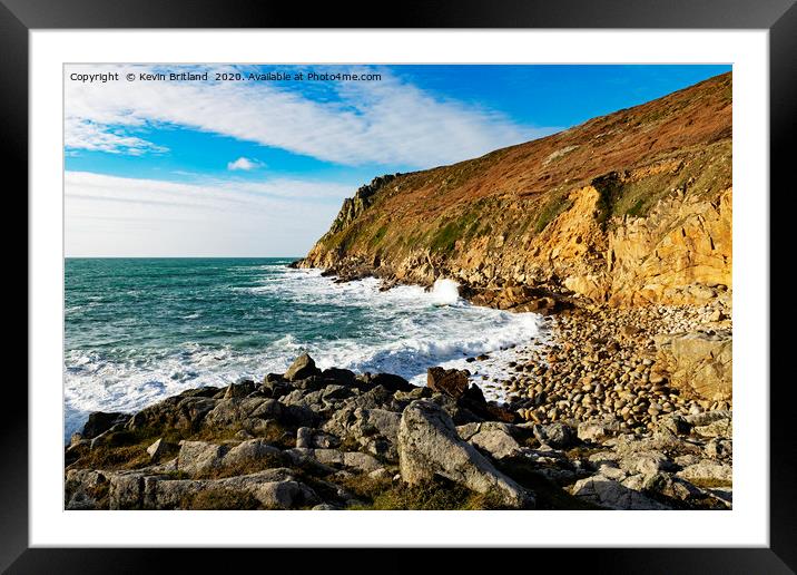 porth nanven cornwall Framed Mounted Print by Kevin Britland