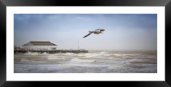 Clacton stormy seaside Framed Mounted Print by Zita Stanko