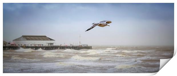 Clacton stormy seaside Print by Zita Stanko