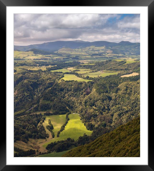 Paintely Green Landscape in Sao Miguel, Azores Isl Framed Mounted Print by Pere Sanz
