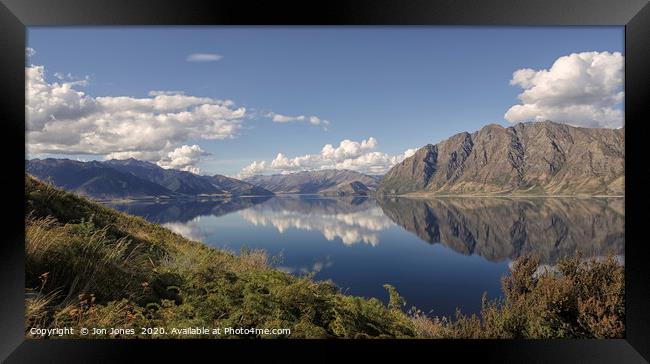 Lake Hawea, New Zealand  Framed Print by Jon Jones