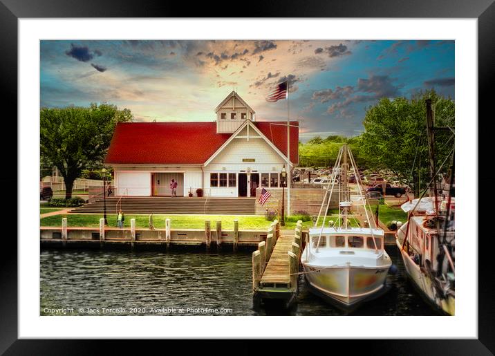 The Coastguard Cutter Hyannis Cape Cod Framed Mounted Print by Jack Torcello