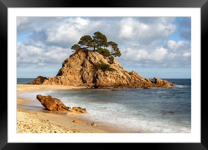 Cap Roig, a Prominent Sea Stack in Costa Brava, Ca Framed Mounted Print by Pere Sanz