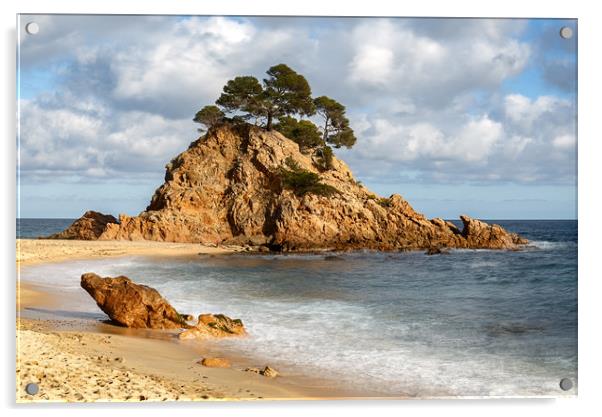 Cap Roig, a Prominent Sea Stack in Costa Brava, Ca Acrylic by Pere Sanz