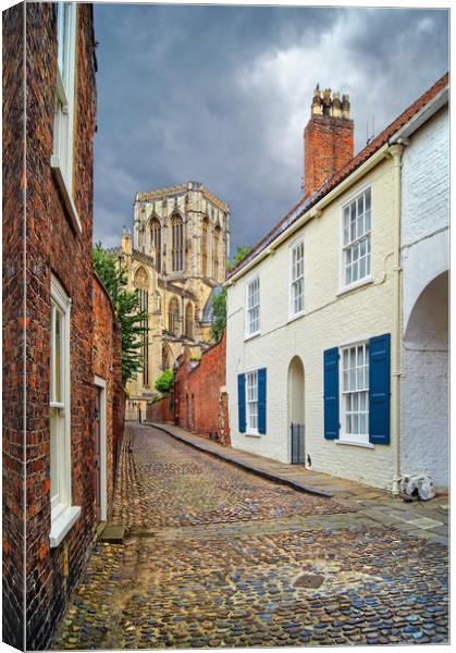 Chapter House Street and York Minster              Canvas Print by Darren Galpin